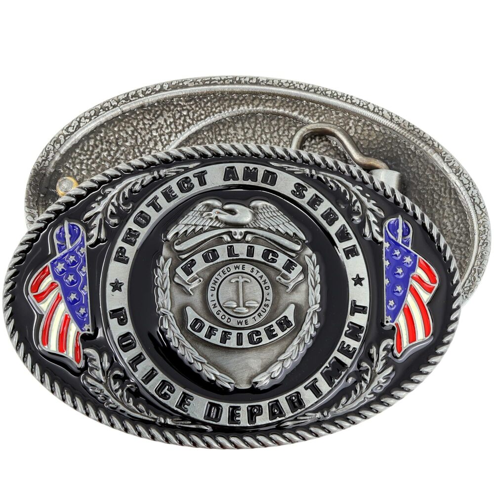 3528 Police Department Belt Buckle, Law Enforcement Cowboy or Cowgirl